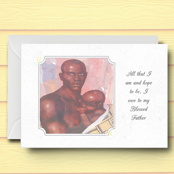 Black Father's Day Card - Blessed Father